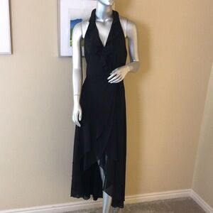 RIMINI | Black Halter Wrap Dress